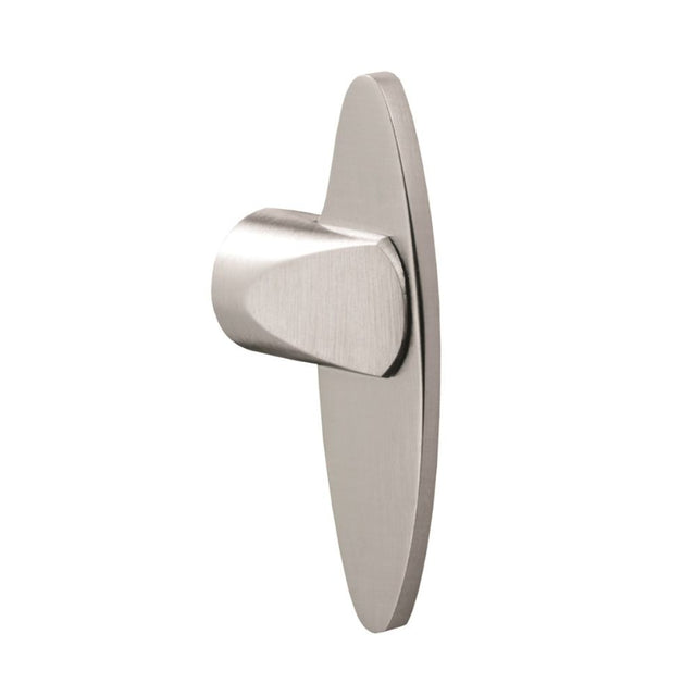 This is an image of a Eurospec - Shaped Disabled Lever Thumbturn to suit Cylinder - Satin Chrome  that is availble to order from Trade Door Handles in Kendal.