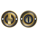 This is an image of a Carlisle Brass - Delamain Small Turn and Release - Florentine Bronze that is availble to order from Trade Door Handles in Kendal.