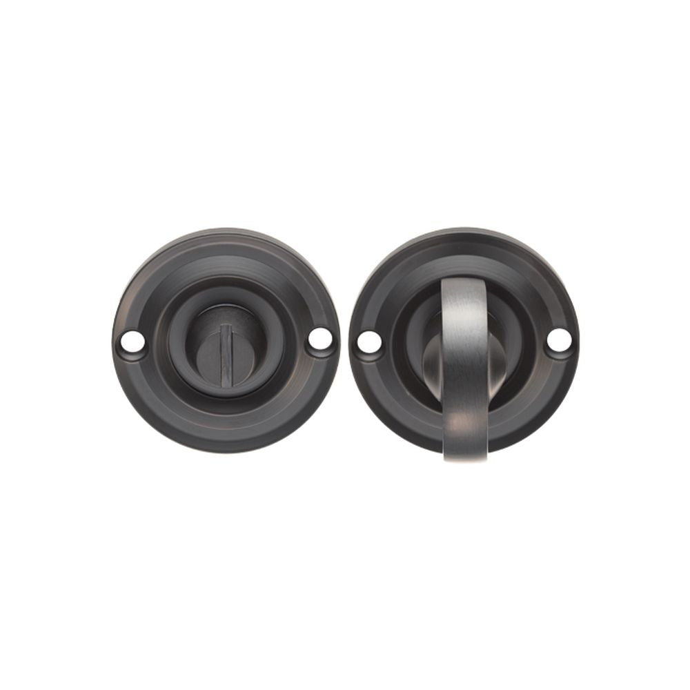 This is an image of a Carlisle Brass - Delamain Small Turn and Release - Matt Black that is availble to order from Trade Door Handles in Kendal.