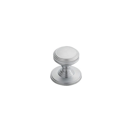 This is an image of a Delamain - Plain Knob 25mm - Satin Chrome that is availble to order from Trade Door Handles in Kendal.