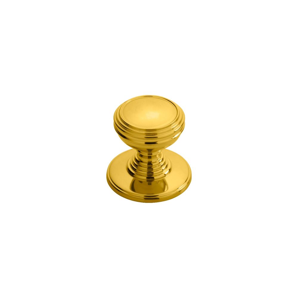 This is an image of a Delamain - Plain Knob 30mm - Polished Brass that is availble to order from Trade Door Handles in Kendal.