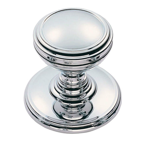 This is an image of a Delamain - Plain Knob 30mm - Polished Chrome that is availble to order from Trade Door Handles in Kendal.