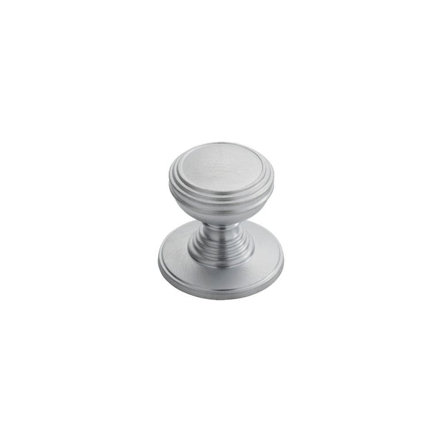 This is an image of a Delamain - Plain Knob 30mm - Satin Chrome that is availble to order from Trade Door Handles in Kendal.