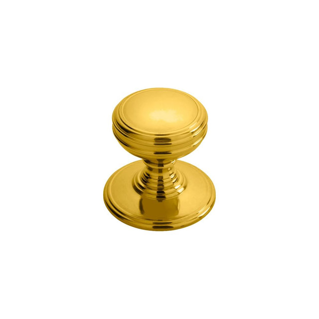 This is an image of a Delamain - Plain Knob 38mm - Polished Brass that is availble to order from Trade Door Handles in Kendal.