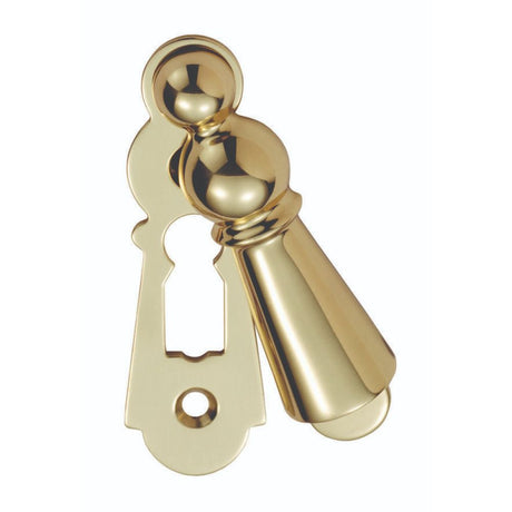 This is an image of a Carlisle Brass - Delamain Large Covered Escutcheon - Polished Brass that is availble to order from Trade Door Handles in Kendal.