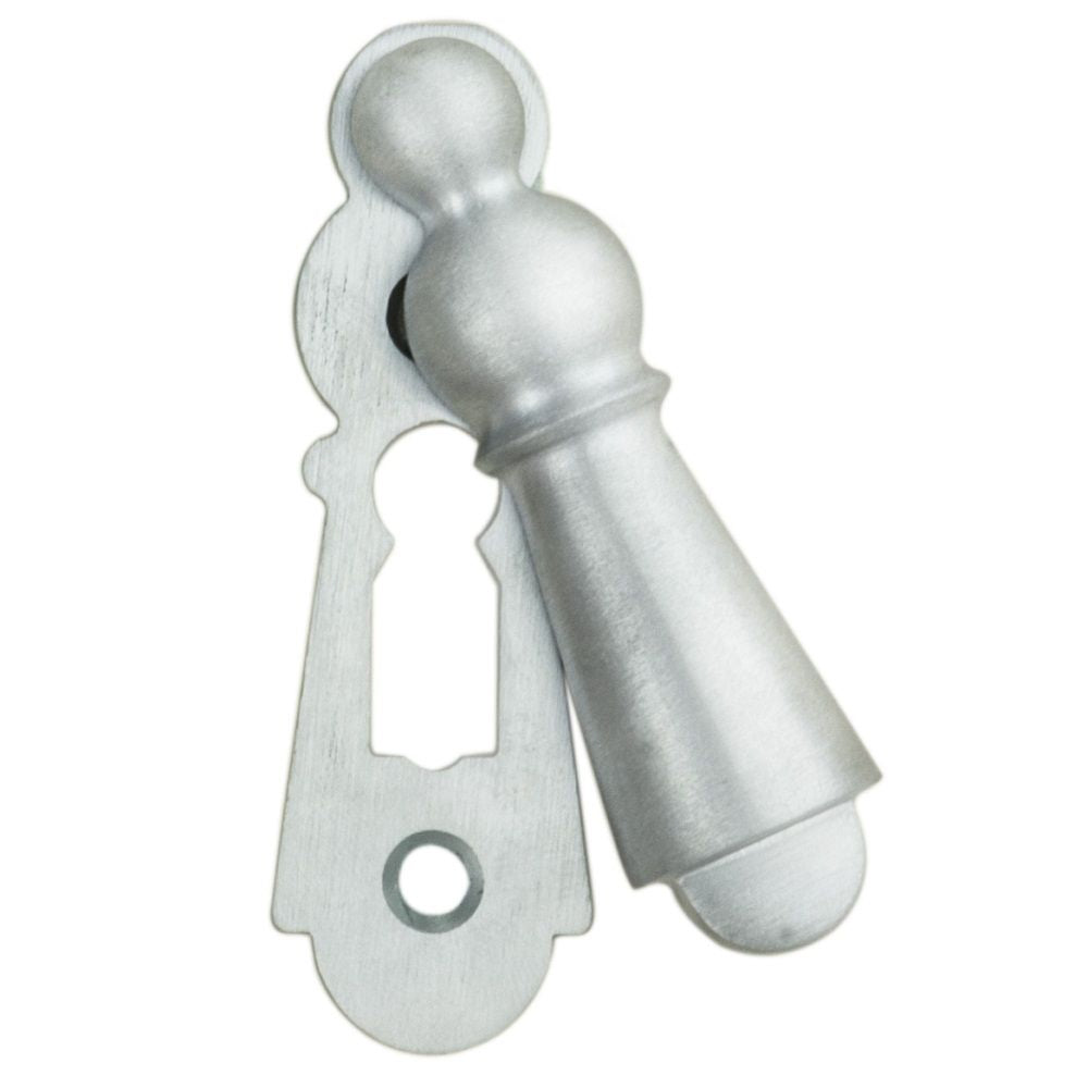 This is an image of a Carlisle Brass - Delamain Large Covered Escutcheon - Satin Chrome that is availble to order from Trade Door Handles in Kendal.