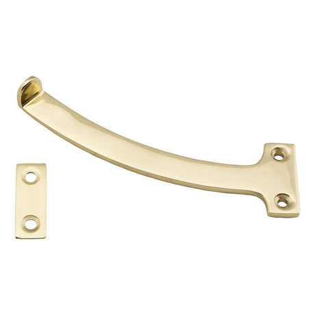 This is an image of a Carlisle Brass - Quadrant Arm Stay (Pair) - Polished Brass that is availble to order from Trade Door Handles in Kendal.