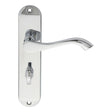 This is an image of a Carlisle Brass - Andros Lever on WC Backplate - Polished Chrome that is availble to order from Trade Door Handles in Kendal.