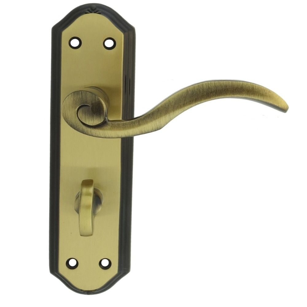 This is an image of a Carlisle Brass - Wentworth Lever on WC Backplate - Florentine Bronze that is availble to order from Trade Door Handles in Kendal.