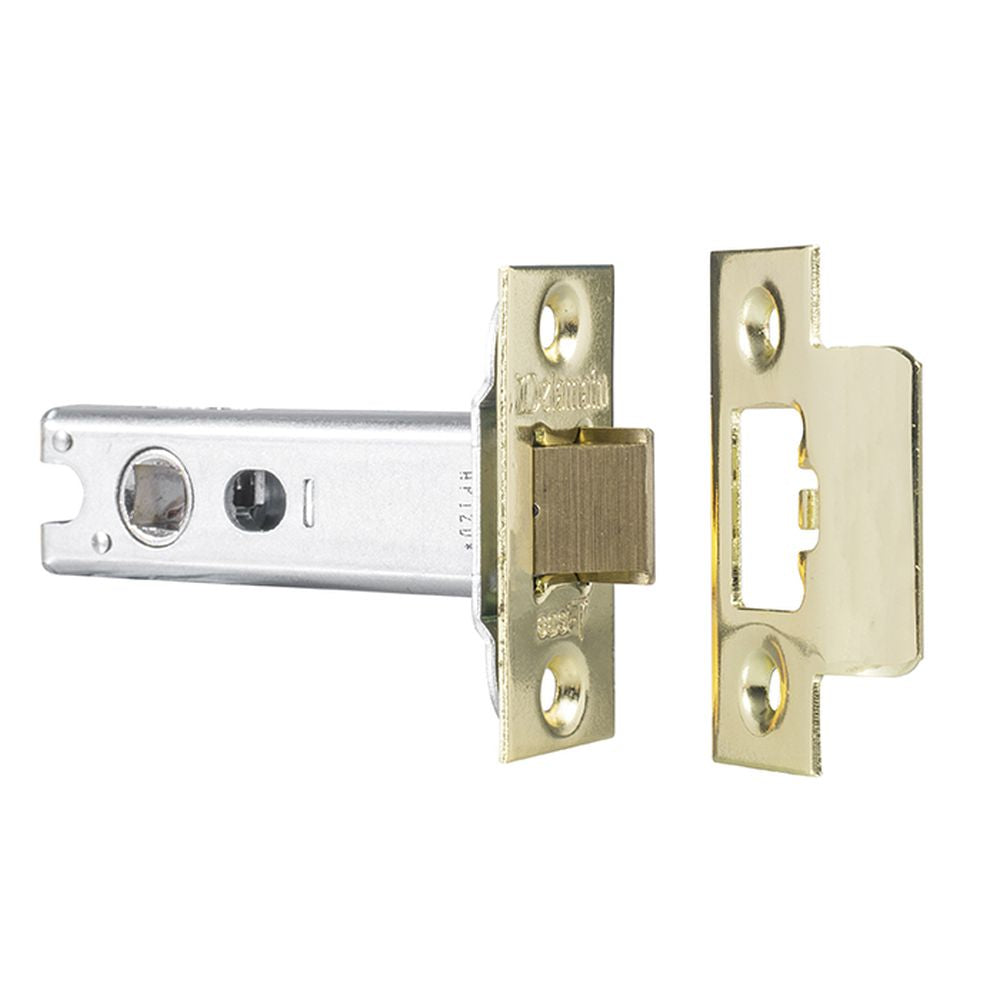 This is an image of a Carlisle Brass - Tubular Latch Heavy Sprung 76mm - Polished Brass that is availble to order from Trade Door Handles in Kendal.