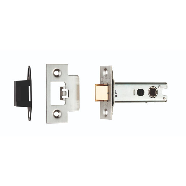 This is an image of a Carlisle Brass - Tubular Latch Heavy Sprung 76mm - Stainless Steel that is availble to order from Trade Door Handles in Kendal.