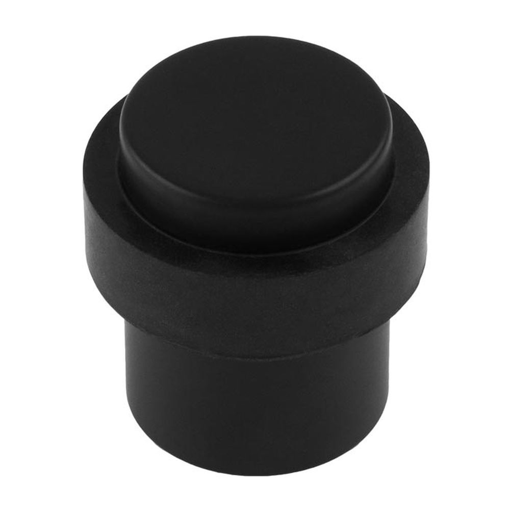 This is an image of a Carlisle Brass - Steelworx Floor Mounted Pedestal Door Stops - Matt Black that is availble to order from Trade Door Handles in Kendal.