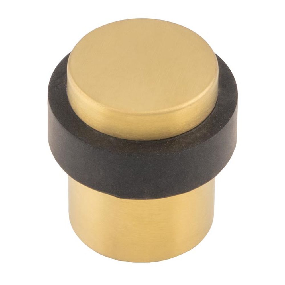 This is an image of a Carlisle Brass - Steelworx Floor Mounted Pedestal Door Stops - Satin PVD that is availble to order from Trade Door Handles in Kendal.