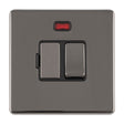 This is an image showing Eurolite Concealed 3mm 13Amp Switched Fuse Spur - Black Nickel (With Black Trim) ecbnswfnb available to order from trade door handles, quick delivery and discounted prices.