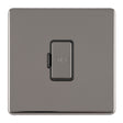 This is an image showing Eurolite Concealed 3mm 13Amp Unswitched Fuse Spur - Black Nickel (With Black Trim) ecbnuswfb available to order from trade door handles, quick delivery and discounted prices.