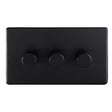 This is an image showing Eurolite 3 Gang Dimmer - Matt Blackecmb3dled available to order from trade door handles, quick delivery and discounted prices.