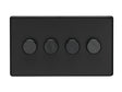 This is an image showing Eurolite 4 Gang Dimmer - Matt Blackecmb4dled available to order from trade door handles, quick delivery and discounted prices.