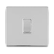 This is an image showing Eurolite Concealed 3mm 1 Gang 10Amp 2Way Switch - Polished Chrome (With White Trim) ecpc1sww available to order from trade door handles, quick delivery and discounted prices.