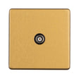 This is an image showing Eurolite Concealed 3mm 1 Gang TV Socket - Satin Brass ecsb1tvb available to order from trade door handles, quick delivery and discounted prices.