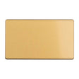 This is an image showing Eurolite Concealed 3mm 2 Gang Double Blank Plate - Satin Brass ecsb2bb available to order from trade door handles, quick delivery and discounted prices.