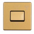 This is an image showing Eurolite Concealed 3mm 6Amp fan Isolator Switch - Satin Brass ecsbfswb available to order from trade door handles, quick delivery and discounted prices.