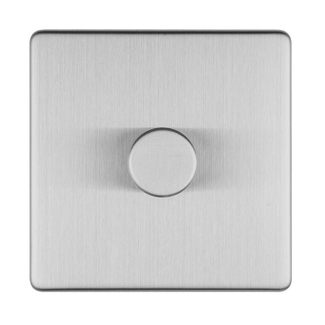 This is an image showing Eurolite Concealed 3mm 1 Gang Led Push On Off 2Way Dimmer - Stainless Steelecss1dled available to order from trade door handles, quick delivery and discounted prices.