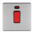 This is an image showing Eurolite Concealed 3mm 1 Gang 45Amp Dp Switch With Neon - Stainless Steel (With matching Trim) ecss45aswnsb available to order from trade door handles, quick delivery and discounted prices.