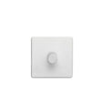 This is an image showing Eurolite Concealed 3mm 1 Gang Dimmer - White (With White Trim) ecw1dled available to order from trade door handles, quick delivery and discounted prices.