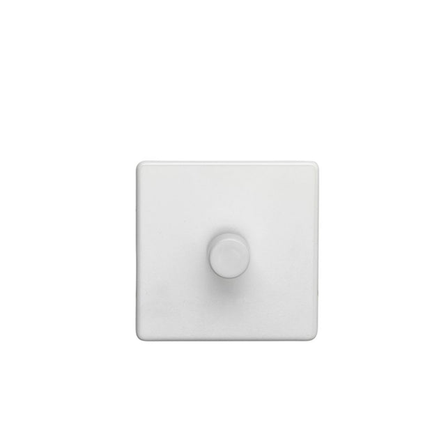 This is an image showing Eurolite Concealed 3mm 1 Gang Dimmer - White (With White Trim) ecw1dled available to order from trade door handles, quick delivery and discounted prices.