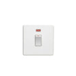 This is an image showing Eurolite Concealed 3mm 20Amp Switch with Neon Indicator - White (With White Trim) ecw20adpswnw available to order from trade door handles, quick delivery and discounted prices.