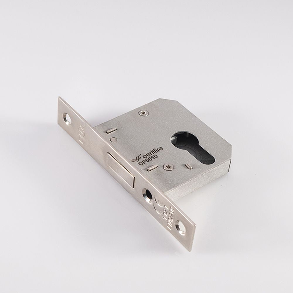 High quality image of Eurospec - Easi-T Economy Euro Profile Deadlock 64mm - Nickel Plate | Sku. ede5025np | Trade Door Handles, Kendal.