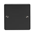 This is an image showing Eurolite Enhance Decorative Single Blank Plate - Matt Black en1bmbb available to order from trade door handles, quick delivery and discounted prices.