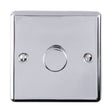 This is an image showing Eurolite Enhance Decorative 1 Gang Dimmer - Polished Chrome en1dledpc available to order from trade door handles, quick delivery and discounted prices.