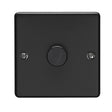 This is an image showing Eurolite Enhance Decorative 1 Gang Dimmer - Matt Black en1dledmbb available to order from trade door handles, quick delivery and discounted prices.