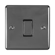 This is an image showing Eurolite Enhance Decorative 1 Gang Switch - Black Nickel (With Black Trim) en1swbnb available to order from trade door handles, quick delivery and discounted prices.