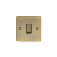 This is an image showing Eurolite Enhance Decorative 1 Gang Switch - Antique Brass (With Black Trim) en1swabb available to order from trade door handles, quick delivery and discounted prices.