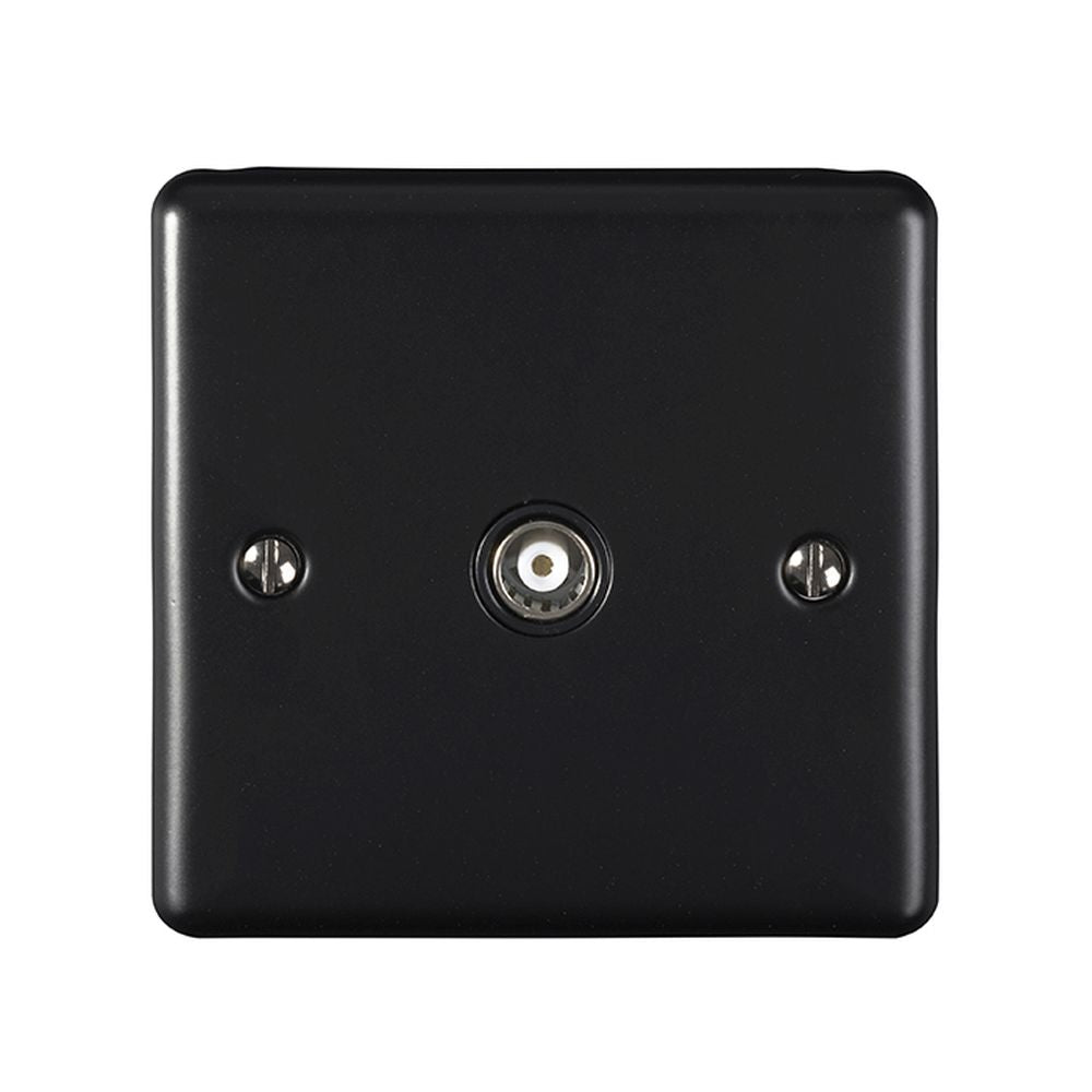 This is an image showing Eurolite Enhance Decorative TV - Matt Black (With Black Trim) en1tvmbb available to order from trade door handles, quick delivery and discounted prices.