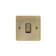 This is an image showing Eurolite Enhance Decorative 20Amp Switch - Antique Brass (With Black Trim) en20adpswabb available to order from trade door handles, quick delivery and discounted prices.