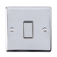 This is an image showing Eurolite Enhance Decorative 20Amp Switch - Polished Chrome (With Grey Trim) en20aswpcg available to order from trade door handles, quick delivery and discounted prices.