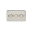 This is an image showing Eurolite Enhance Decorative 3 Gang Dimmer - Satin Stainless Steel en3dledss available to order from trade door handles, quick delivery and discounted prices.