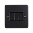 This is an image showing Eurolite Enhance Decorative 3 Gang Switch - Matt Black (With Black Trim) en3swmbb available to order from trade door handles, quick delivery and discounted prices.