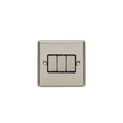 This is an image showing Eurolite Enhance Decorative 3 Gang Switch - Satin Stainless Steel (With Black Trim) en3swssb available to order from trade door handles, quick delivery and discounted prices.