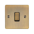 This is an image showing Eurolite Enhance Decorative Intermediate Switch - Antique Brass (With Black Trim) enintabb available to order from trade door handles, quick delivery and discounted prices.