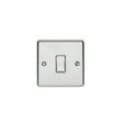 This is an image showing Eurolite Enhance Decorative Intermediate Switch - Polished Chrome (With White Trim) enintpcw available to order from trade door handles, quick delivery and discounted prices.