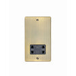 This is an image showing Eurolite Enhance Decorative Shaver Socket - Antique Brass (With Black Trim) enshsabb available to order from trade door handles, quick delivery and discounted prices.