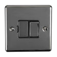 This is an image showing Eurolite Enhance Decorative Switched Fuse Spur - Black Nickel (With Black Trim) enswfbnb available to order from trade door handles, quick delivery and discounted prices.