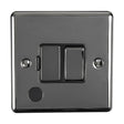 This is an image showing Eurolite Enhance Decorative Switched Fuse Spur With Flex Outlet - Black Nickel (With Black Trim) enswffobnb available to order from trade door handles, quick delivery and discounted prices.