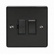 This is an image showing Eurolite Enhance Decorative Switched Fuse Spur - Matt Black (With Black Trim) enswfmbb available to order from trade door handles, quick delivery and discounted prices.