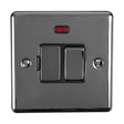 This is an image showing Eurolite Enhance Decorative Switched Fuse Spur With Neon Indicator - Black Nickel (With Black Trim) enswfnbnb available to order from trade door handles, quick delivery and discounted prices.