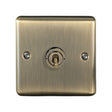 This is an image showing Eurolite Enhance Decorative 1 Gang Toggle Switch - Antique Brass (With Black Trim) ent1swabb available to order from trade door handles, quick delivery and discounted prices.